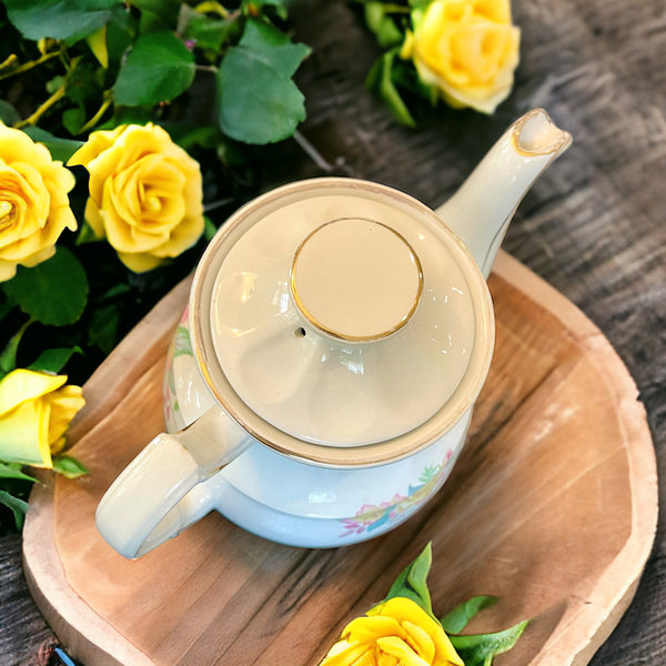 Vintage Teapot - Yellow Roses (Ellgreave, England)