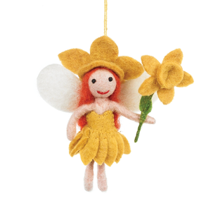 Handmade Felt Ornament - Daffodil Fairy