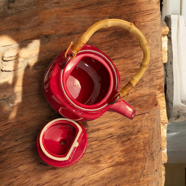 Vintage Teapot - Red Harmony (Southern Living)