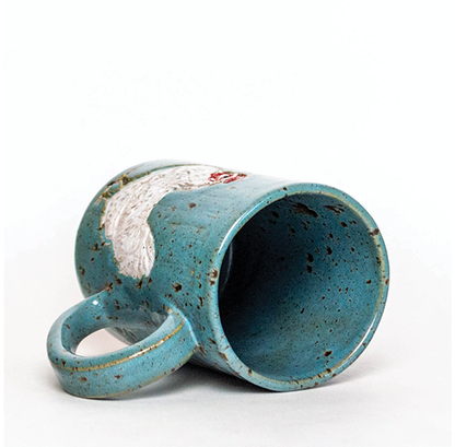 White Chicken Blue Mug (14oz)