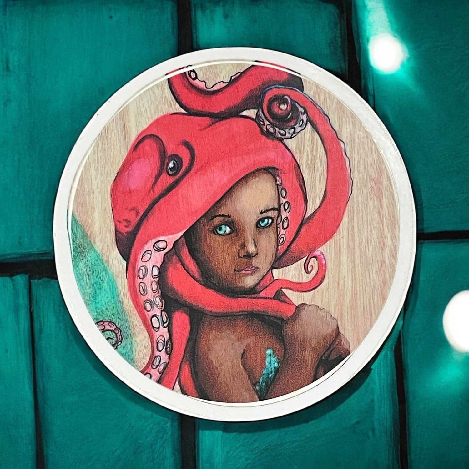 Vinyl Sticker - Girl with the Octopus on her Head
