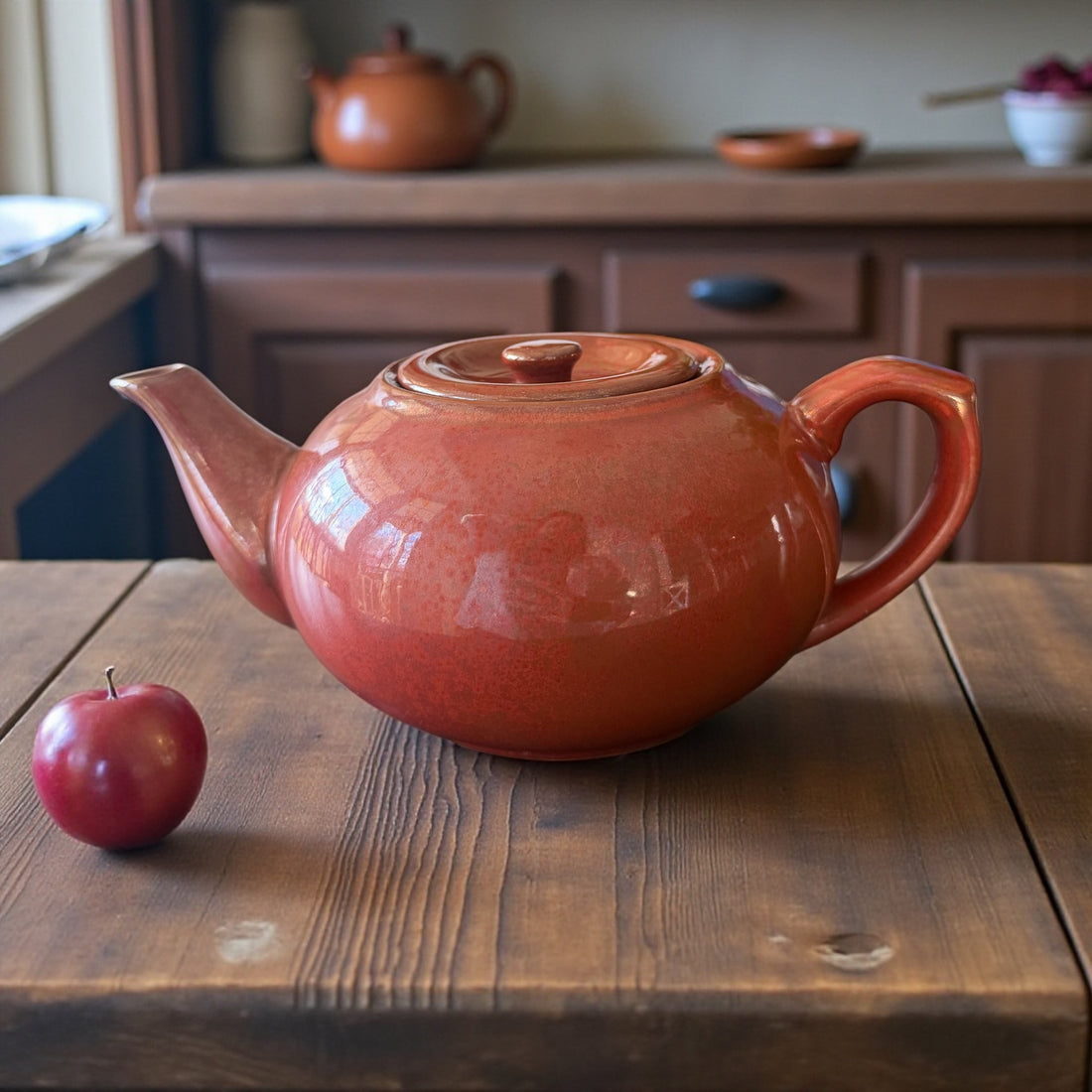 Vintage Teapot - Red Glaze (BIA Cordon Bleu, China)