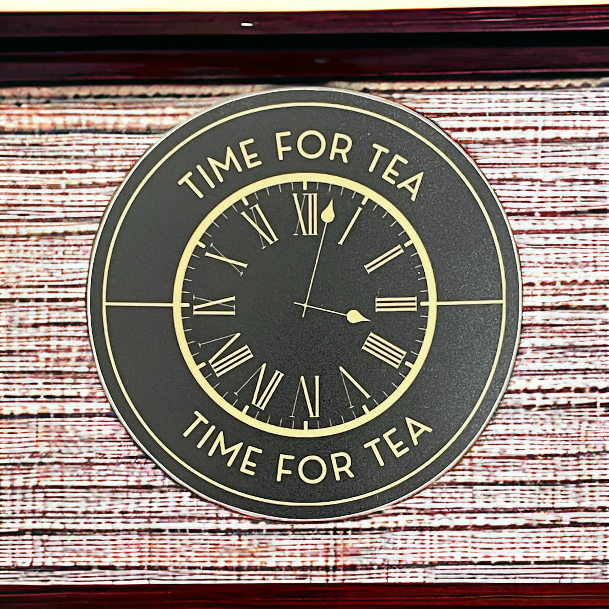 Clocking Tea Sticker Vinyl Sticker - Time For Tea – Leaf and Petal
