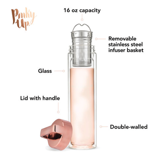 Glass Infuser Bottle - Botanical Bliss