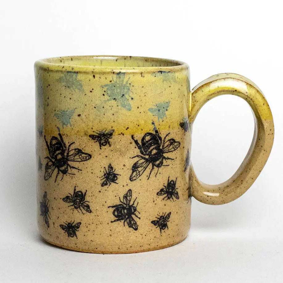 Bee Pattern with Yellow Dip Mug (12oz)