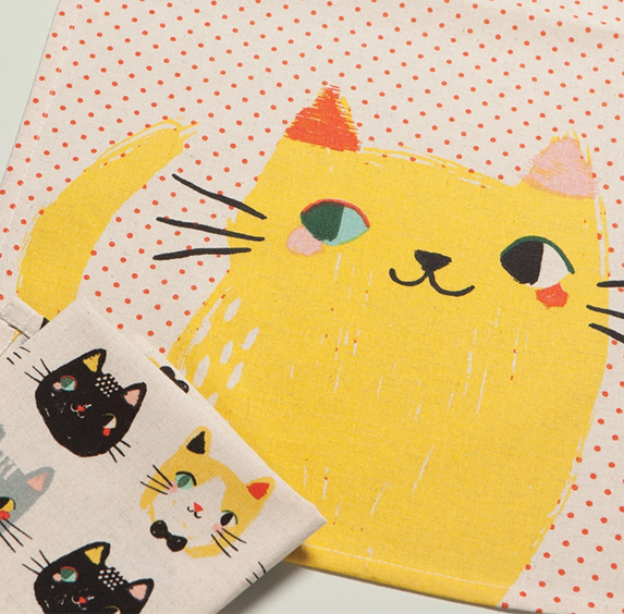 Tea Towel (set of 2) - Meow Meow