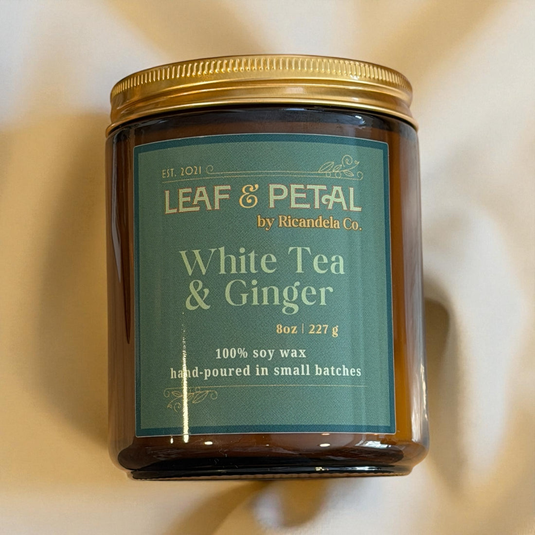 Leaf &amp; Petal - White Tea &amp; Ginger (9 oz)