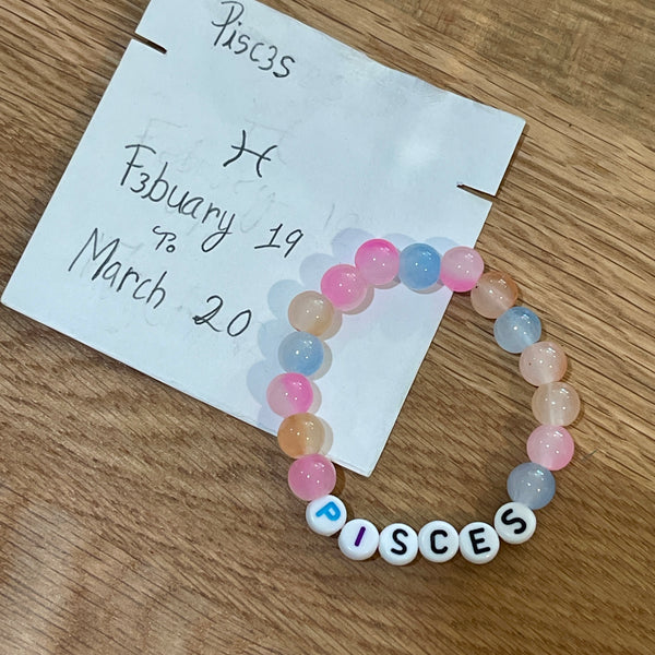 Glass Bead Bracelet - Zodiac
