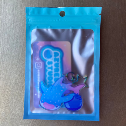 Keychain/Charm - Azure (Blueberry Whale)