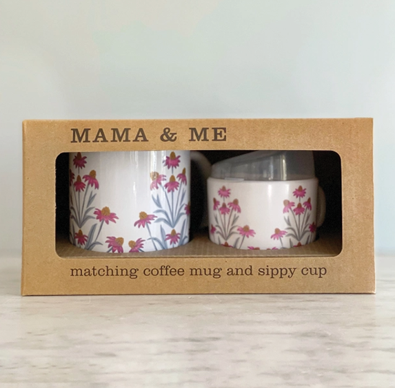 Mama and Me Mug Set - Coneflowers