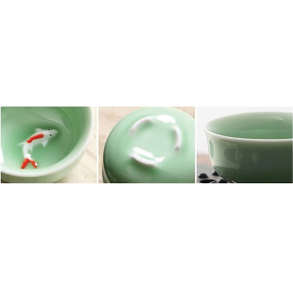 Ceramic Tea Set - Koi Fish (Green)