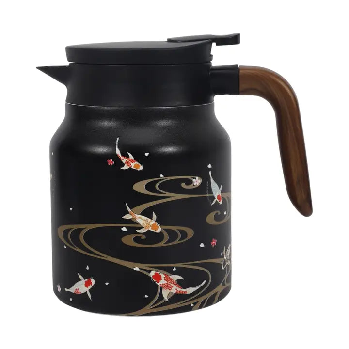 32oz Thermal Tea Kettle with Infuser Strainer Koi Fish