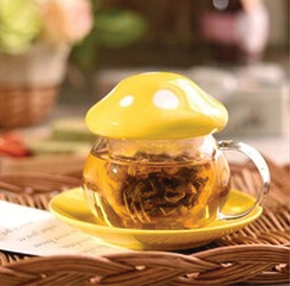 Mushroom Teapot Set - Lemon Yellow