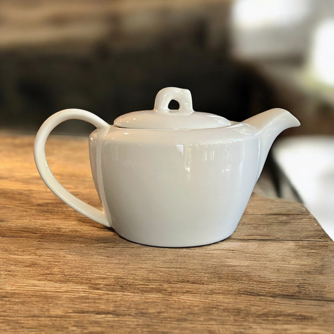 Vintage Teapot &amp; Infuser - Martin Hunt White (Two Leaves &amp; a Bud, China)