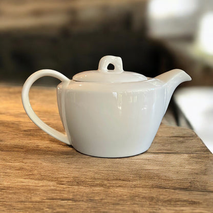 Vintage Teapot &amp; Infuser - Martin Hunt White (Two Leaves &amp; a Bud, China)
