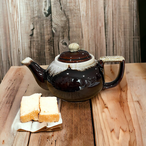 Vintage Teapot - Brown Drip (Pfaltzgraff #550)