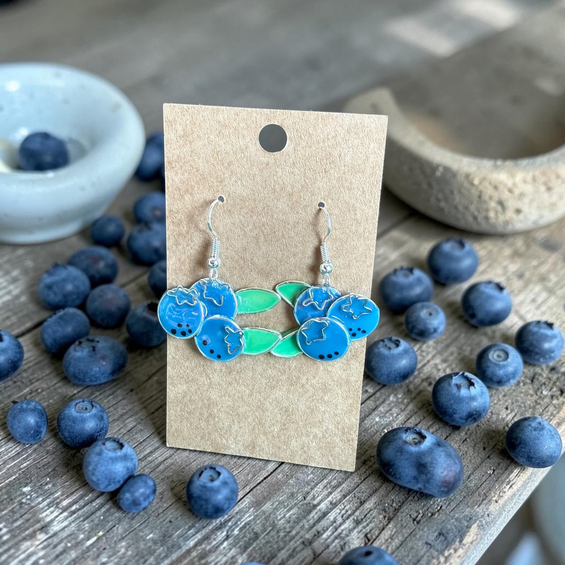 Katty’s Corner Earrings - Blueberries
