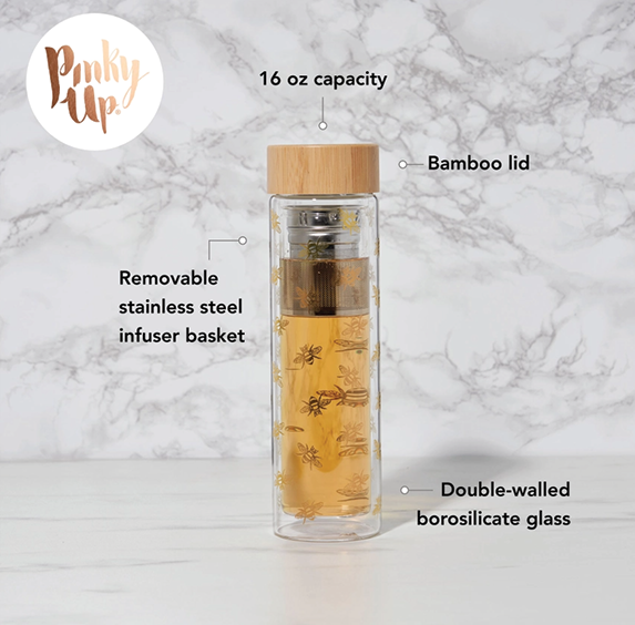 Glass Infuser Bottle - Bee