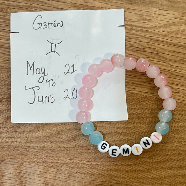 Glass Bead Bracelet - Zodiac