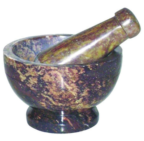 Mortar & Pestle - Brown Marble