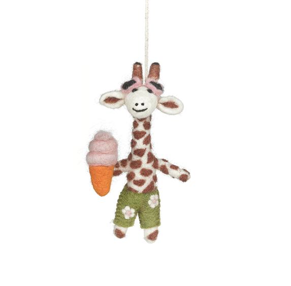 Handmade Felt Ornament - Ginny the Giraffe