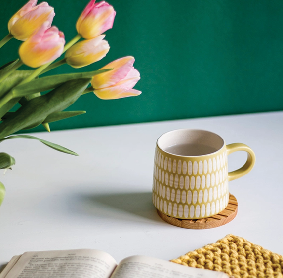 Imprint Stoneware Mug - Ochre