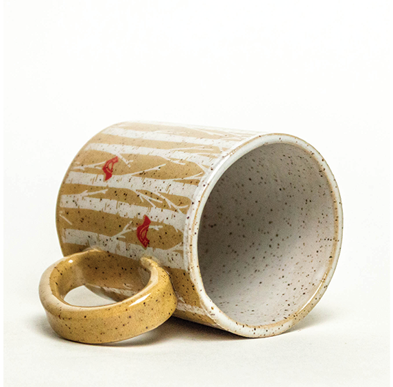 Birch Trees &amp; Cardinals Mug (12oz)