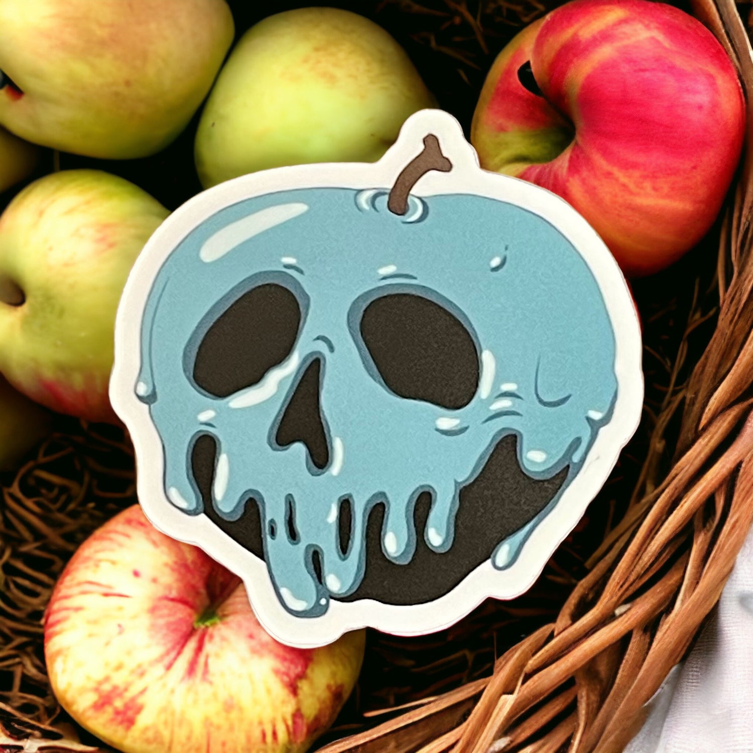 Vinyl Sticker - Poisoned Apple (Blue)