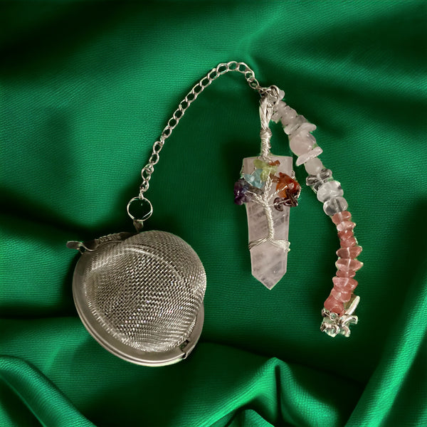 Crystal Tea Infuser with Pendant/Charms