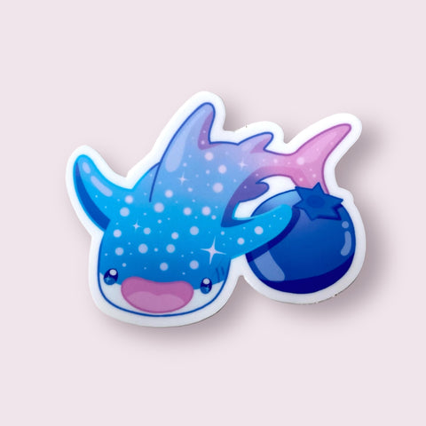 Vinyl Sticker - Whale Shark with Blueberry