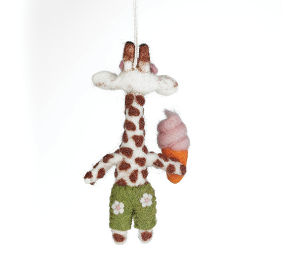 Handmade Felt Ornament - Ginny the Giraffe