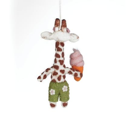 Handmade Felt Ornament - Ginny the Giraffe