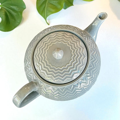 Vintage Teapot - Gray “Tea” (Signature, China)