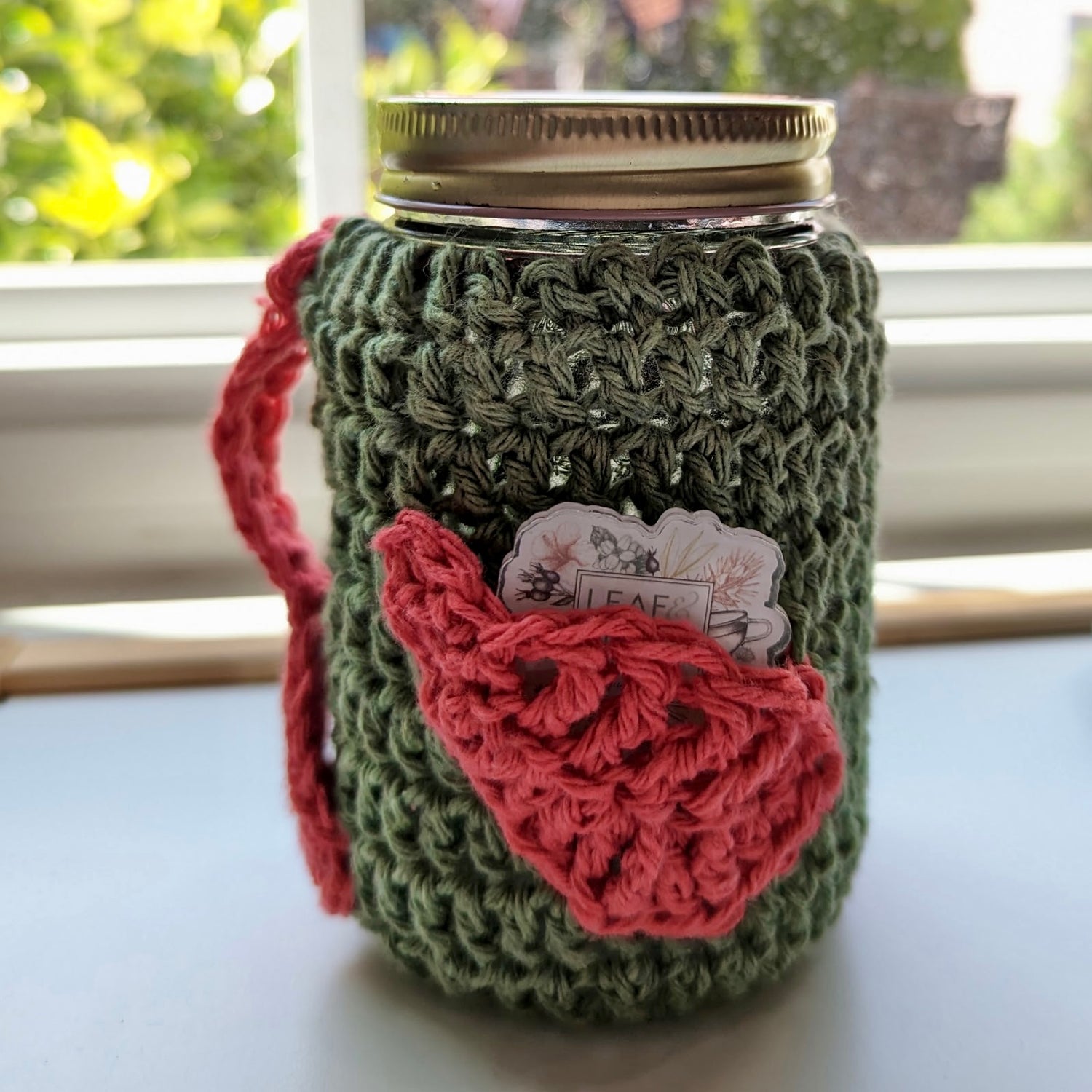 Handmade Mason Jar Cozy