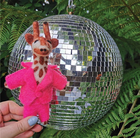 Handmade Felt Ornament - Gregory Giraffe