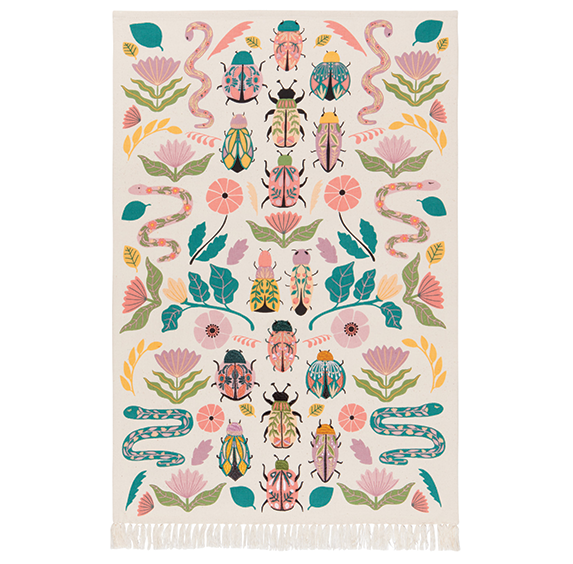 Embroidered Tea Towel - Amulet