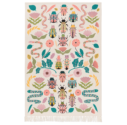 Embroidered Tea Towel - Amulet