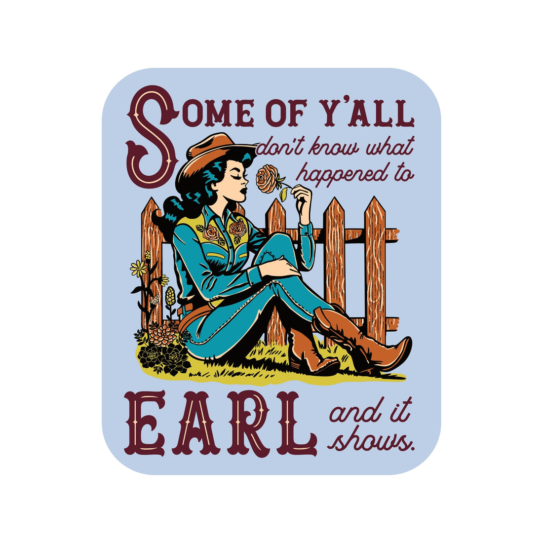 Vinyl Sticker - Country Cowgirl Song Friendship