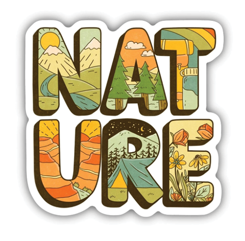 Vinyl Sticker - Nature Lettering
