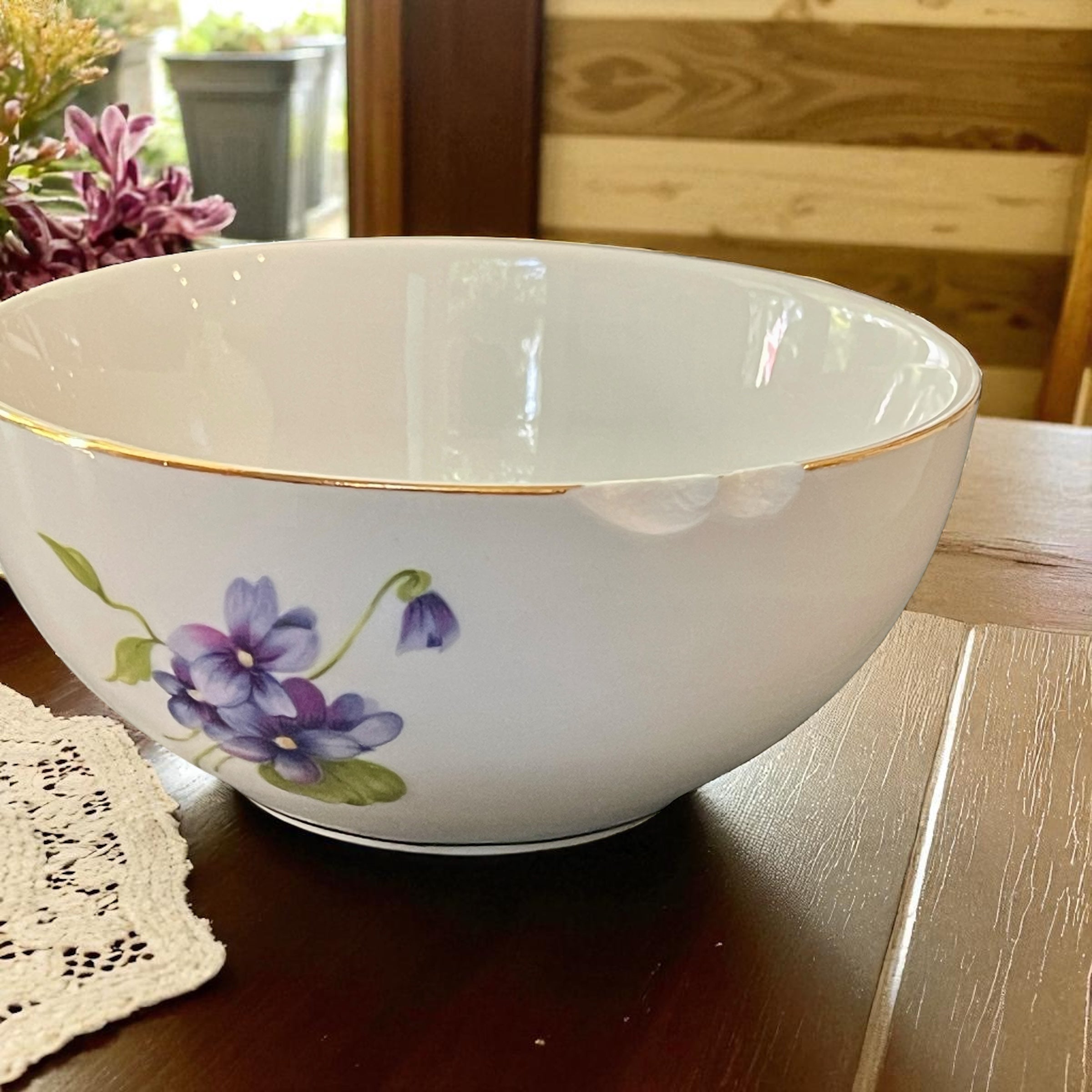 Vintage Teapot - Purple Violet Tea for One (Nantucket, China)