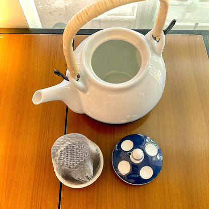 Vintage Teapot - Polka Dot/Earth Bottle (Arita Ware, Japan)