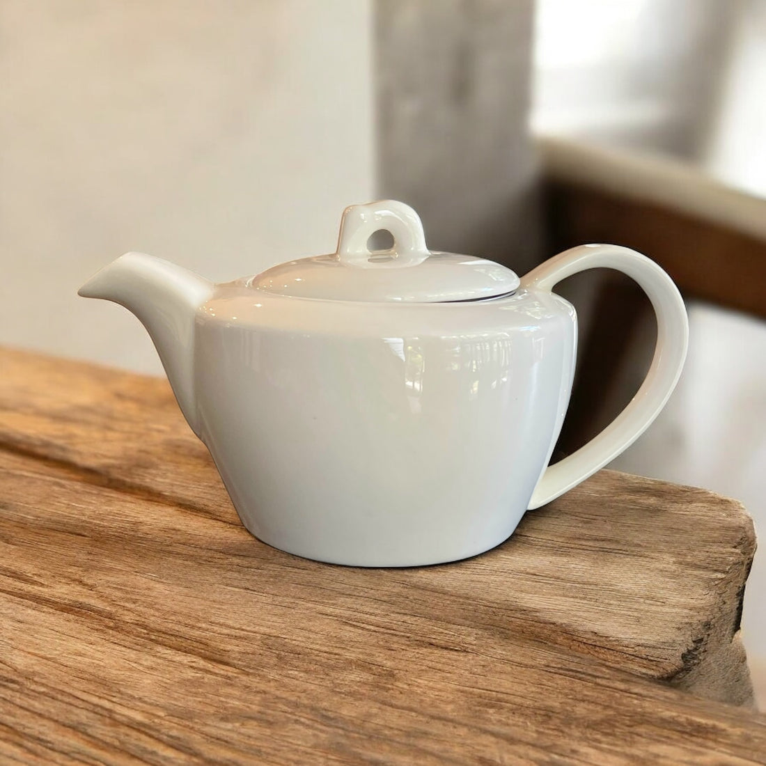Vintage Teapot &amp; Infuser - Martin Hunt White (Two Leaves &amp; a Bud, China)