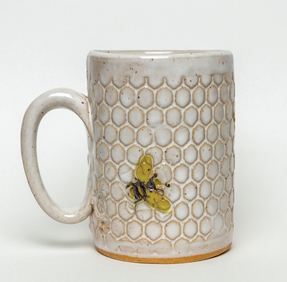 White-Terracotta Bee Mug (16oz)