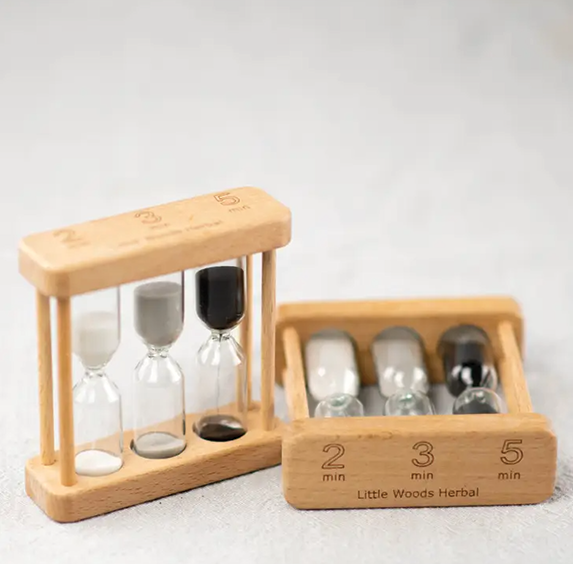 Wooden Sand Tea Timer (2, 3, &amp; 5 minutes)