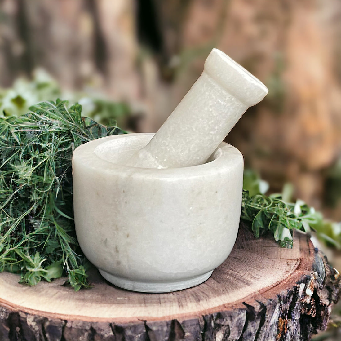 Mortar &amp; Pestle - White Marble