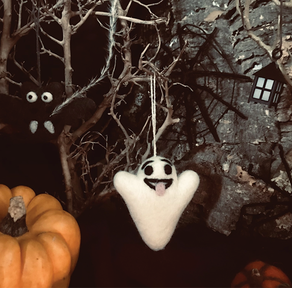 Handmade Felt Ornament - Buster Boo the Ghost