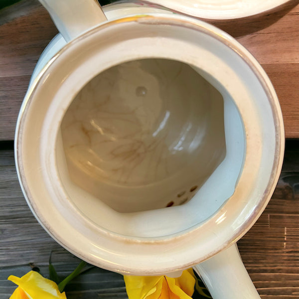 Vintage Teapot - Yellow Roses (Ellgreave, England)