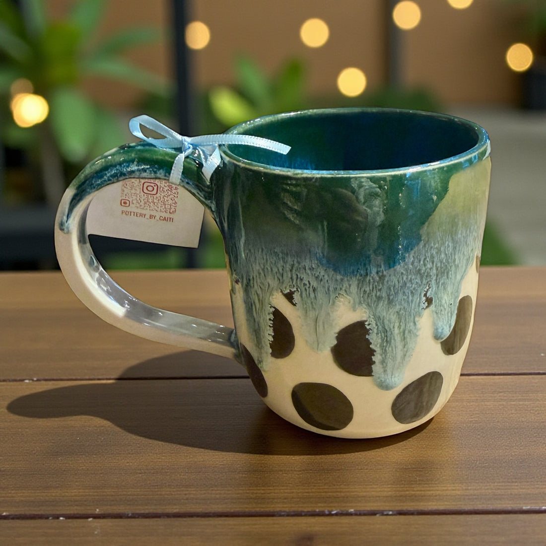 Pottery by Caiti - Polka Dot (Teal)