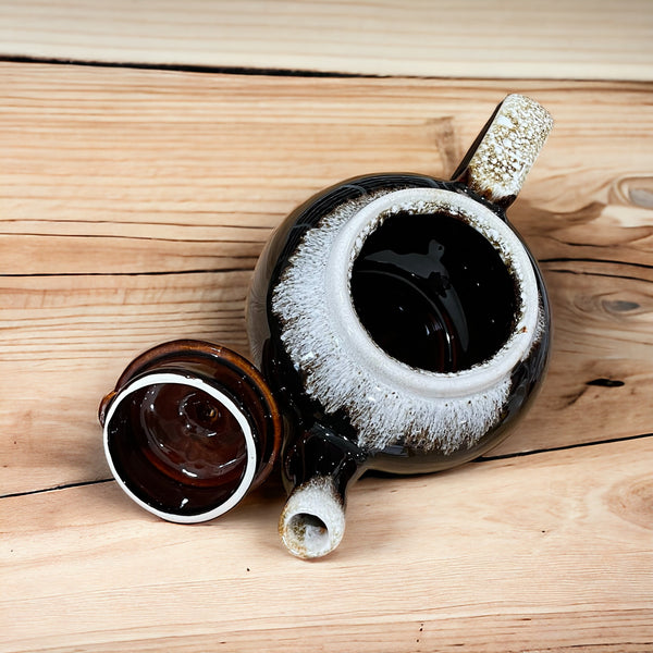 Vintage Teapot - Brown Drip (Pfaltzgraff #550)