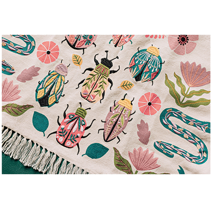 Embroidered Tea Towel - Amulet